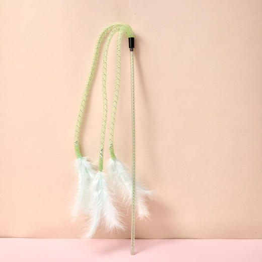 新品羽毛软管逗猫棒 长杆耐咬耐玩 猫咪玩具 商品图2