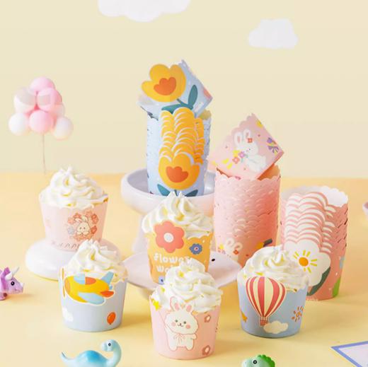 立体纸杯 花朵纸杯/快乐宝贝/热气球纸杯 男孩女孩飞机纸杯 马芬蛋糕纸杯 蛋糕纸托 商品图0