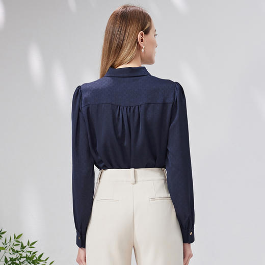 EITIE爱特爱衬衣秋季新款洋气舒适气质衬衣衬衫7109806 商品图4