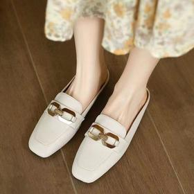 LPL 软底包头半拖鞋百搭一脚蹬懒人鞋外穿平底拖鞋