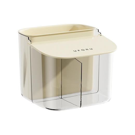 「两色可选！壁挂款」化妆棉收纳盒 家用防尘带盖多功能美妆蛋粉扑卸妆棉分格透气储物整理盒 商品图3