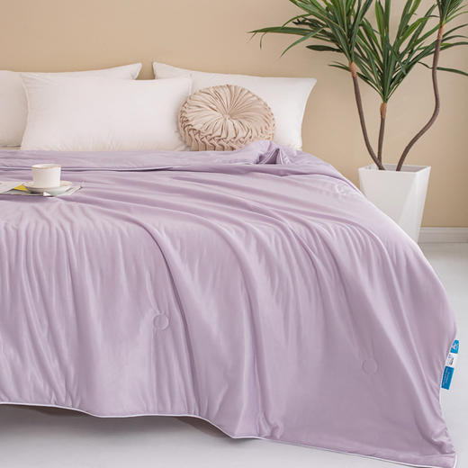 夏被A类冰淇淋被子纯色空调被，夏凉被可机洗水洗冰丝凉感丝薄被子ML-001 商品图0