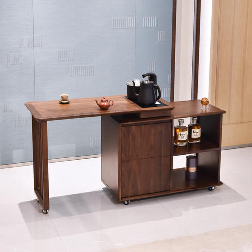 【现代实木风-茶水柜CY514】现代实木/客厅/阳台/多功能/移动茶水柜 商品图0