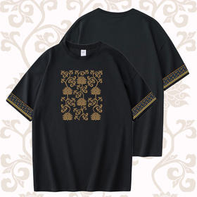 【宫里T恤】牡丹花纹短袖T恤