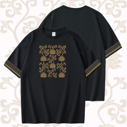 【宫里T恤】牡丹花纹短袖T恤 商品图0