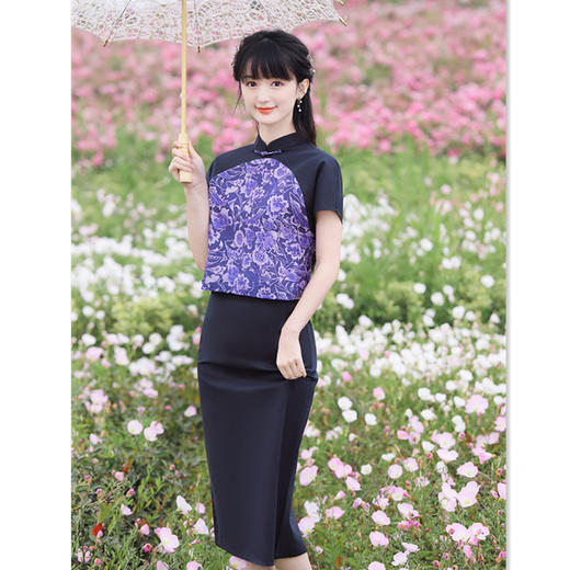 时尚改良，新中式旗袍两件套GX20145 商品图3