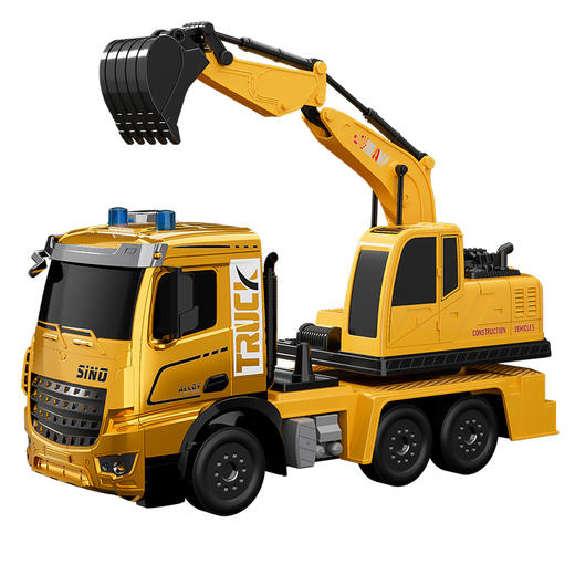 【合金遥控工程车】HONGBAODA遥控合金车工程车/挖掘机/搅拌机 智能遥控 多关节可控 仿真作业 360度转动仿真搅拌桶 可续航40分钟 商品图7