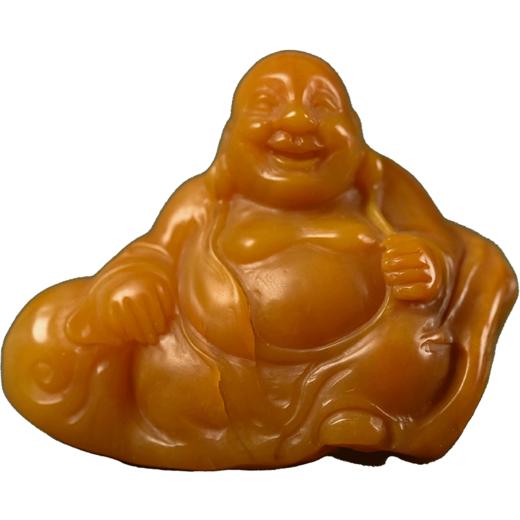 清 田黄石雕弥勒佛摆件 商品图5