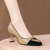 细跟尖头气质单鞋，不累脚拼色职业工作鞋HY-H3180 商品缩略图4