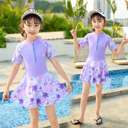 儿童泳衣户外运动涉水速干，游泳连体裙装GF-YYDS002 商品图4
