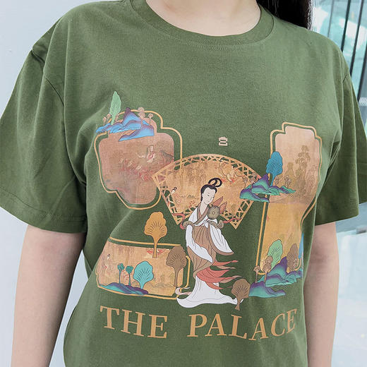 宫里的世界 洛神赋短袖T恤 军绿色 商品图2