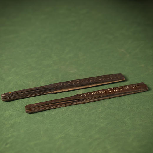 清 竹刻诗文扇骨（一对） 商品图0