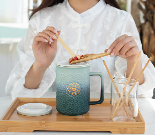 【热销推荐】生命之花三件杯（含茶漏）460ml 商品图6