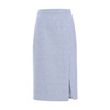 EITIE爱特爱气质高级感小香风蓝色开叉高腰显瘦半身裙秋季新款C06208 商品缩略图5