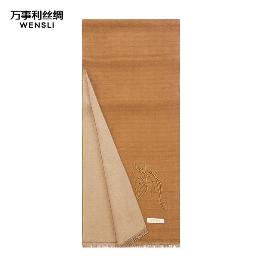 万事利“八骏”真丝绒围巾 商品图1