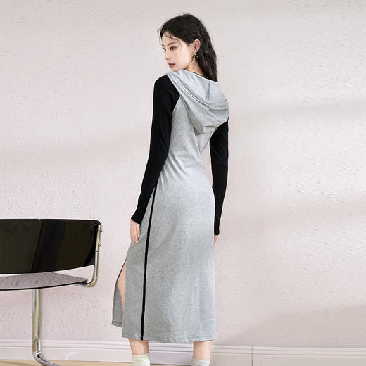 西遇小众纯色休闲长裤女新款通勤百搭阔腿裤子女V1731994 商品图3