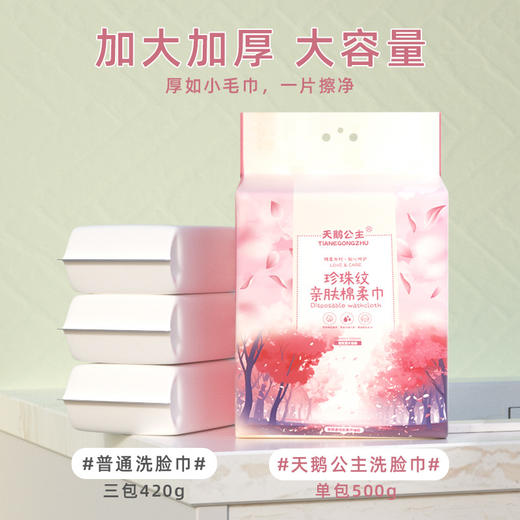 「壁挂抽取式！两款可选」洗脸巾纯棉一次性加厚加大不掉毛居家日用家庭装悬挂抽取式卸妆洁面擦脸巾 商品图1