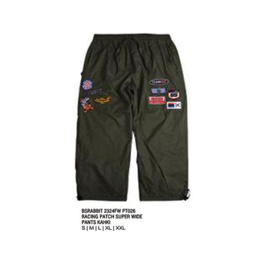 BSRABBIT 23-24 【PT026】 RACING PATCH SUPER WIDE PANTS  KAHKI  M