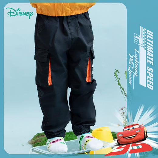 迪士尼童装男童工装裤运动休闲裤子春秋季舒适潮酷宝宝中大童长裤 商品图1