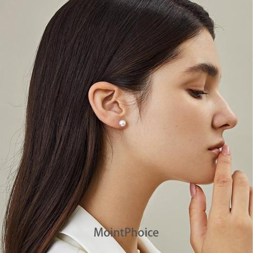 【经典不过时】MointPhoice 一周珍珠耳钉 黄金尺寸8mm 樱花粉 南洋金 多麻灰 商品图6