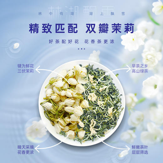 林湖飘雪大师 茉莉花茶特级浓香型散装小包装茶叶100g 商品图2