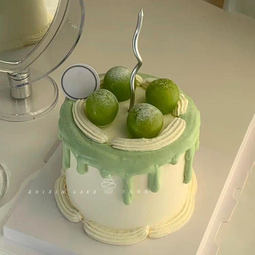 【只此青绿】来一份青提蛋糕唤醒所有快乐细胞吧~~动物奶油蛋糕 商品图0