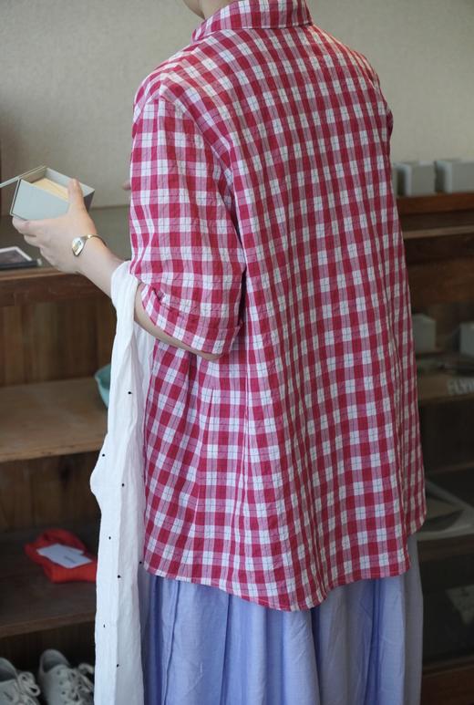 apuntob 短袖2色可选格纹衬衫 商品图11