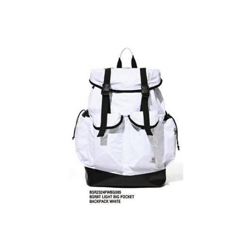 BSRABBIT 23-24 【BG004  BG005】 LIGHT BIG POCKET BACKPACK  BLACK  WHITE  均码 商品图2