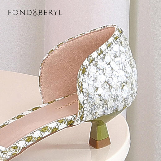 菲伯丽尔猫跟中空小猫跟宴会单鞋通勤女鞋FB31114006 商品图3