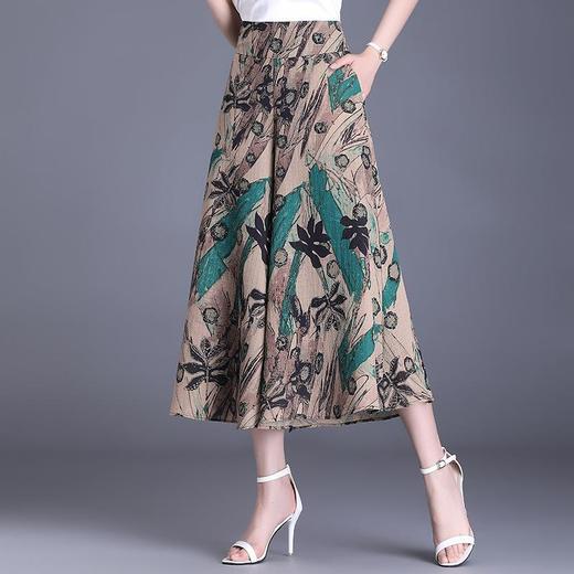 夏季薄款，女士阔腿裤宽松垂感透气高腰显瘦雪纺九分裤裙花裤子MYX-2216 商品图6