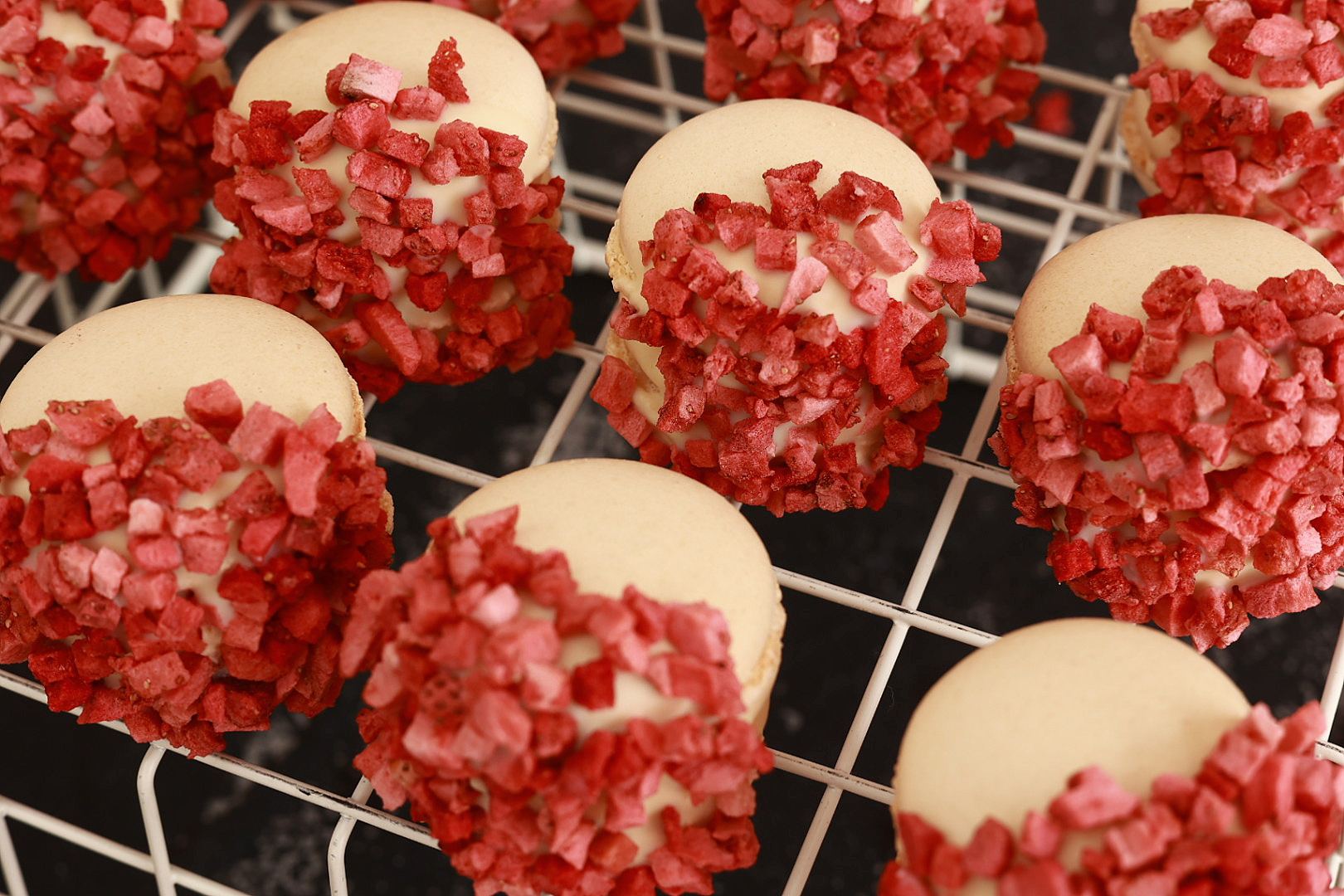 韩式胖马卡龙（草莓山楂口味）