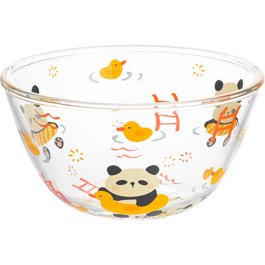 摩登主妇原创水果沙拉碗透明玻璃碗卡通可爱家用高颜值酸奶甜品碗 商品图3
