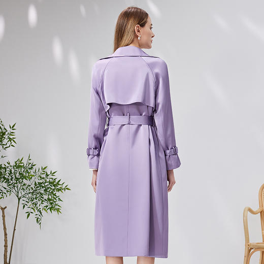 EITIE爱特爱秋季新款束腰显瘦修身百搭温柔风衣7104802 商品图4