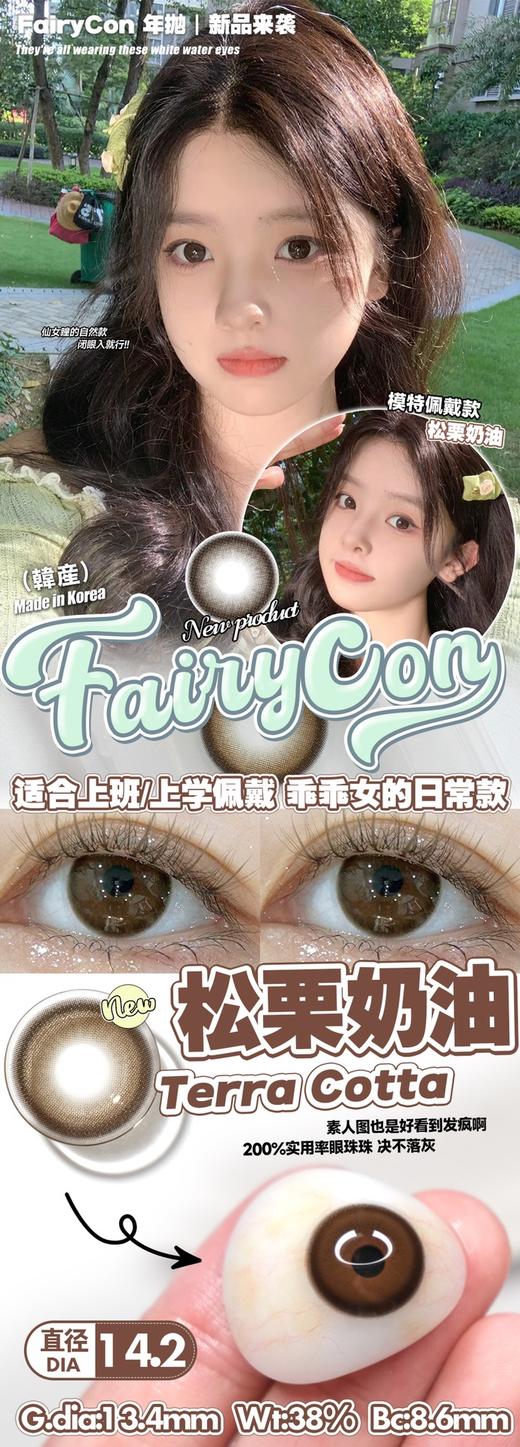 fairycon 年抛美瞳 松栗奶油 直径14.2mm着色13.4mm 商品图12