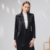 EITIE爱特爱秋季新款单排扣西装领收腰中长款显瘦外套7103805 商品缩略图2