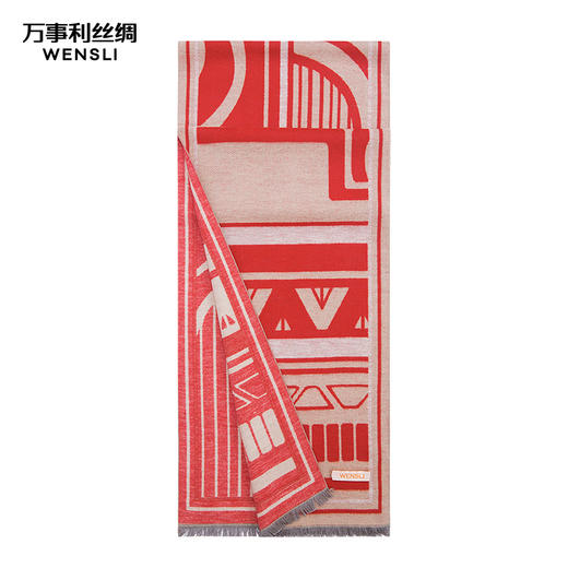 万事利“小城故事”真丝绒围巾 商品图1