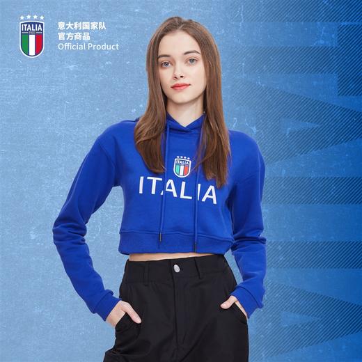 意大利国家队官方商品丨时尚高腰连帽卫衣刺绣女装足球迷用品夏季 商品图1
