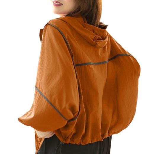新品【舒适百搭，防晒又时尚！】女夏季新款韩版防晒衣外套，轻松遮阳防紫外线，紧贴肌肤，清凉透气。连帽设计，潮流百搭，外穿也不失风度。让你在户外尽情享受阳光，抵御紫外线侵害。 商品图4