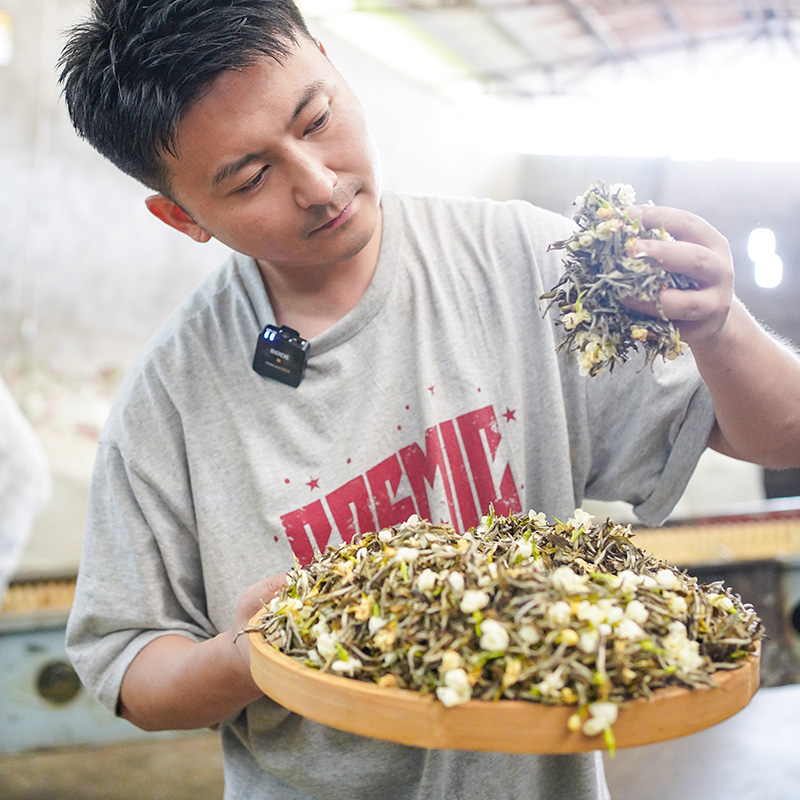 【斌哥优选】茉莉鸿运/栀子花银针，纯手工私房茶。香气清幽，茶味清新自然。八次窖制，未见花，只闻花香。