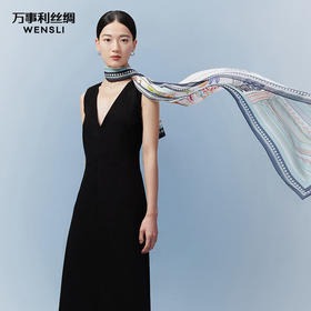 万事利“妙笔生花”真丝长巾纱巾