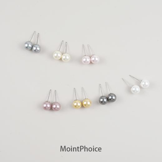 【经典不过时】MointPhoice 一周珍珠耳钉 黄金尺寸8mm 樱花粉 南洋金 多麻灰 商品图4