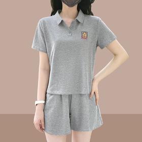 盐系炸街运动套装，宽松洋气减龄休闲短裤两件套MS2260