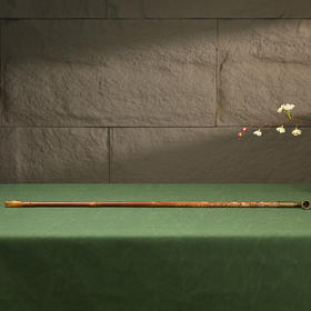 清 竹杆玛瑙嘴铜烟袋锅