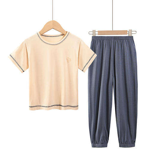 【夏季儿童莫代尔睡衣】中大童家居服亲子套装，短袖童装男女童空调服，适合夏日穿着，不论男女，中大童皆可穿着，为家庭增添温馨。 商品图7