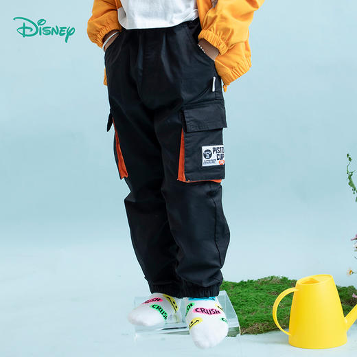 迪士尼童装男童工装裤运动休闲裤子春秋季舒适潮酷宝宝中大童长裤 商品图0