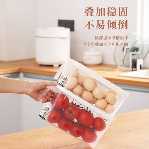 「分类收纳！干净整洁」厨房冰箱收纳整理盒 抽屉式冷冻食品保鲜盒 透明带盖长方形储物鸡蛋盒 商品图2