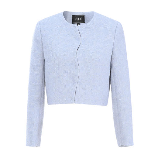 EITIE爱特爱气质高级感小香风通勤显瘦蓝色短外套秋季新款C03206 商品图5