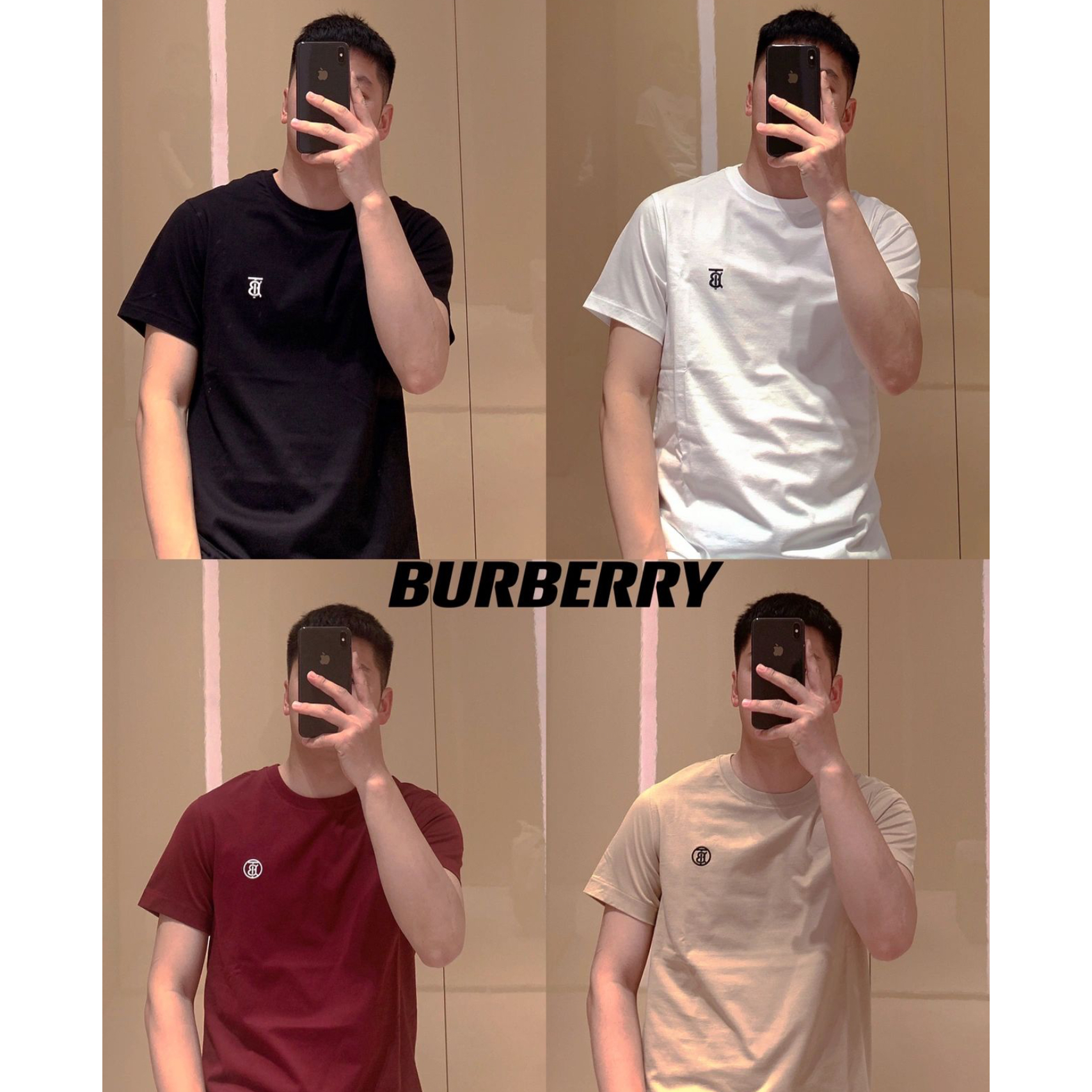 【配礼盒】BURBERRY 专属标识图案T恤衫夏季 男女同款（买一赠一）单件不发，3-5天内发货