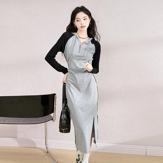 西遇小众纯色休闲长裤女新款通勤百搭阔腿裤子女V1731994 商品图2