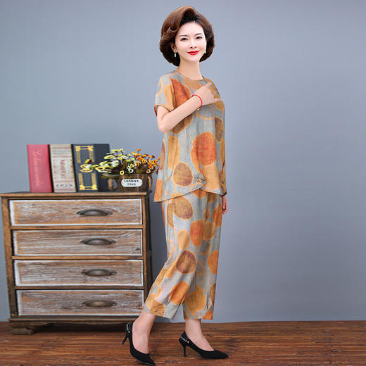 宽松短袖上衣灯笼裤，中老年女装休闲两件套TYWF-A859CEM221 商品图1